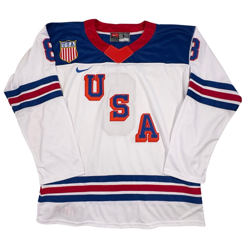 Nike Team USA IIHF Zack Werenski #8 Hockey Jersey Men's L White NWOT - Picture 2 of 12